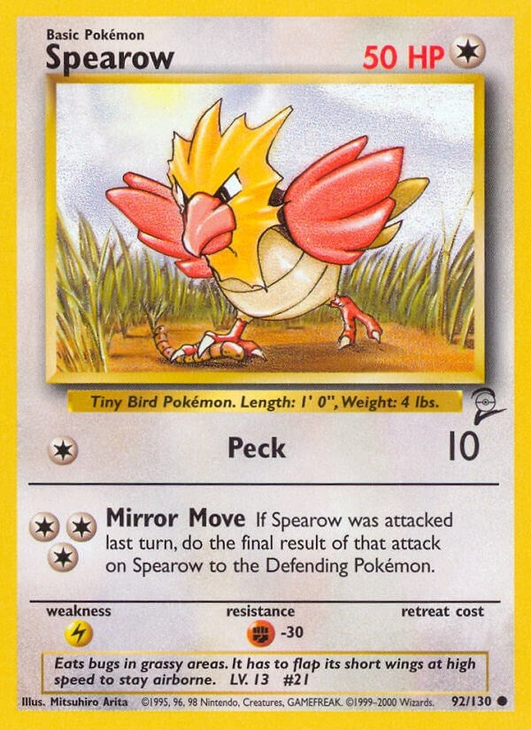Image for Spearow (092/130) (BS2) - Pokemon