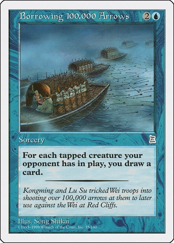 Image for Borrowing 100,000 Arrows (35) (Portal Three Kingdoms) - Magic: The Gathering