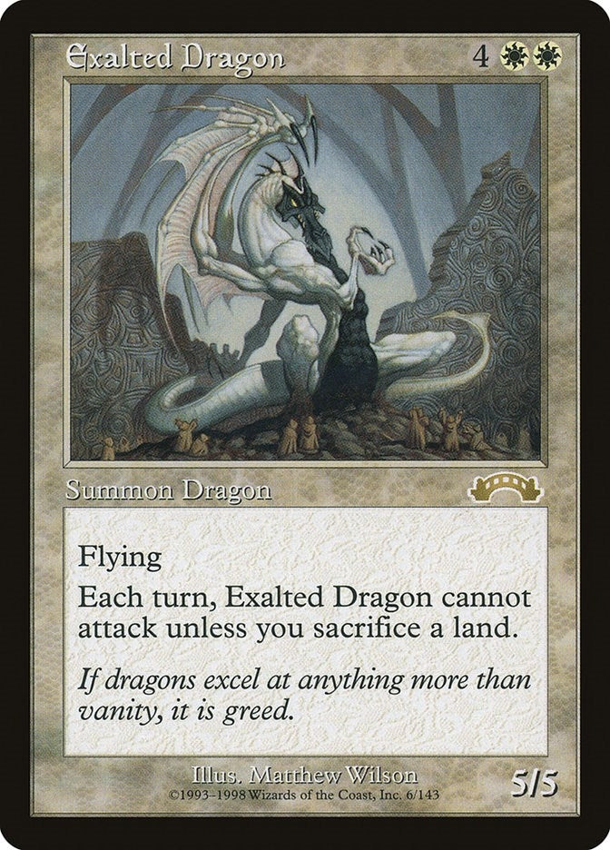 Image for Exalted Dragon (6) (Exodus) - Magic: The Gathering
