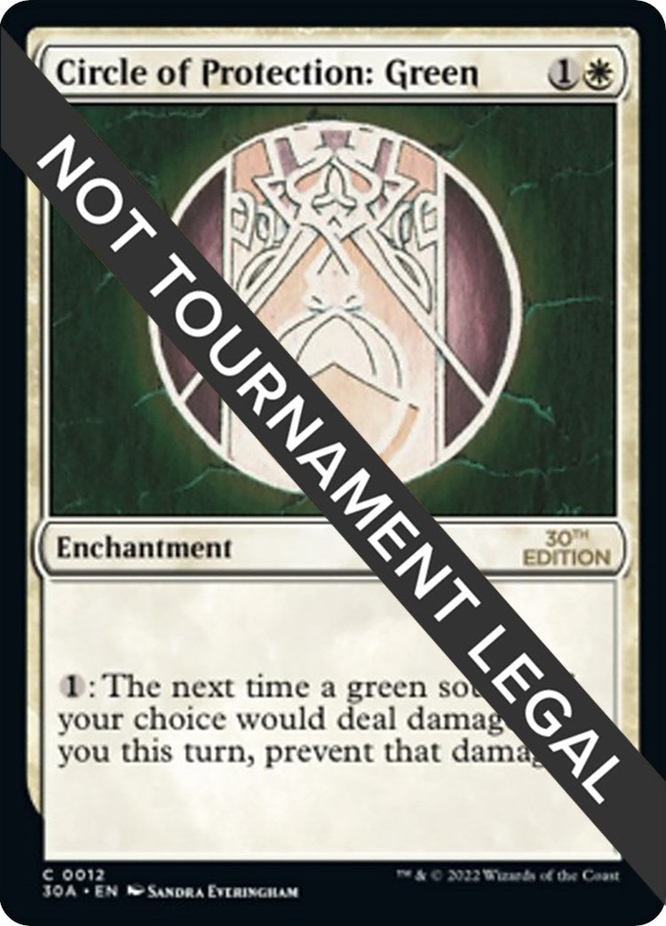 Image for Circle of Protection: Green (12) (30th Anniversary Edition) - Magic: The Gathering