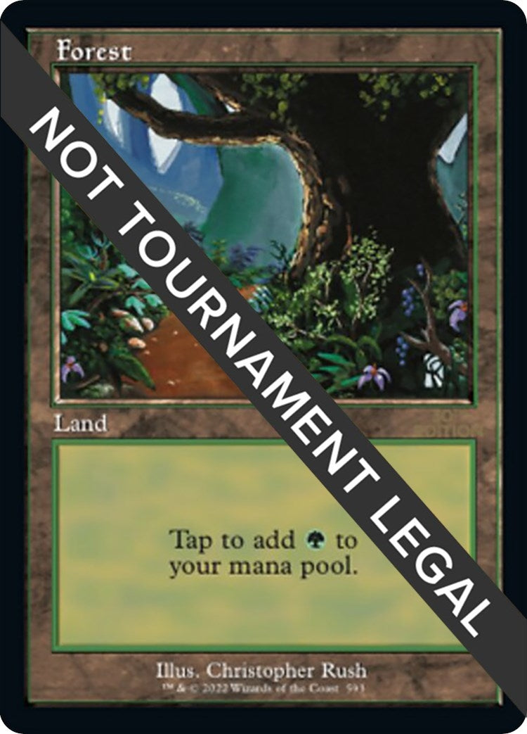 Image for Forest (593) (Retro Frame) (593) (30th Anniversary Edition) - Magic: The Gathering