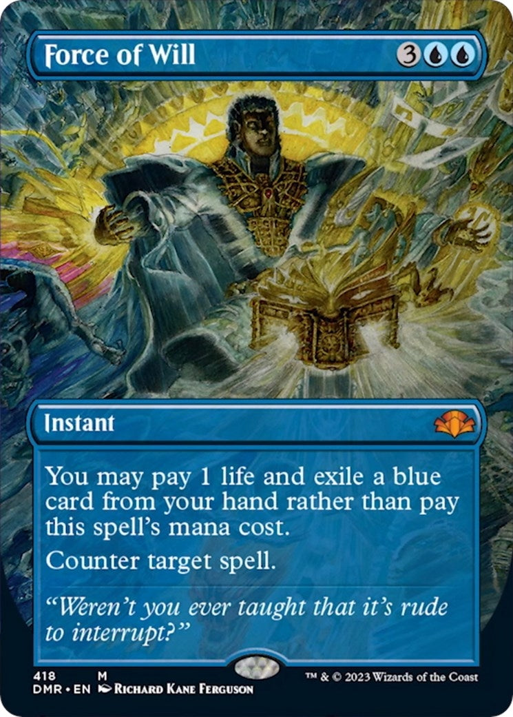Image for Force of Will (Borderless) (418) (Dominaria Remastered) - Magic: The Gathering