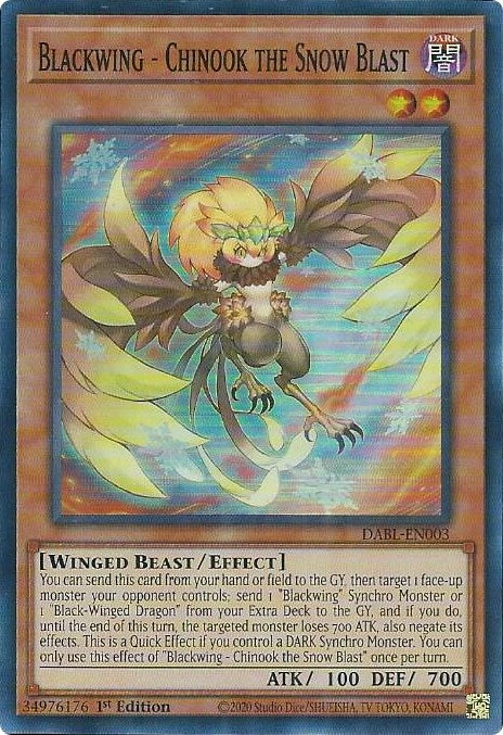 Image for Blackwing - Chinook the Snow Blast (DABL-EN003) (DABL) - YuGiOh