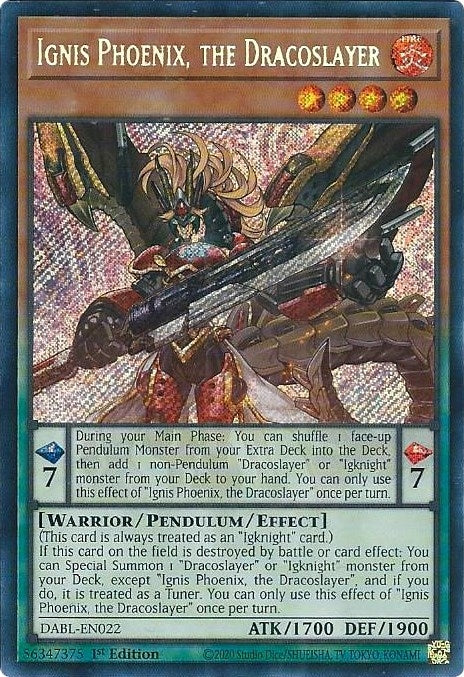 Image for Ignis Phoenix, the Dracoslayer (DABL-EN022) (DABL) - YuGiOh