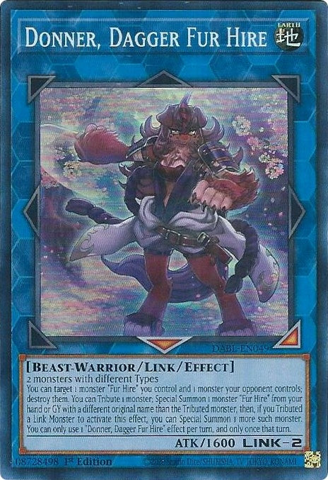 Image for Donner, Dagger Fur Hire (DABL-EN049) (DABL) - YuGiOh