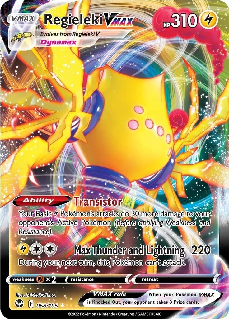 Image for Regieleki VMAX (058/195) (SWSH12) - Pokemon