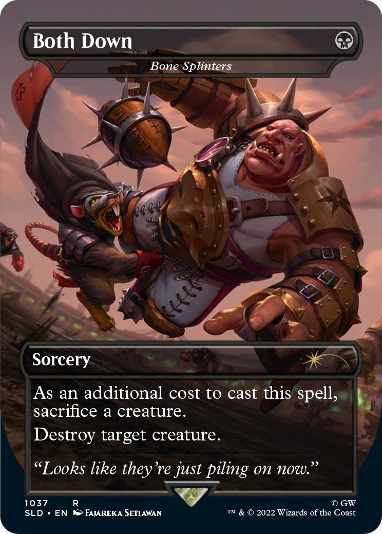 Image for Both Down - Bone Splinters (Borderless) (1037) (Secret Lair Drop Series) - Magic: The Gathering