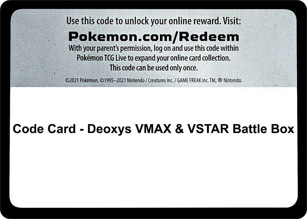Image for Code Card - Deoxys VMAX & VSTAR Battle Box (MCAP) - Pokemon