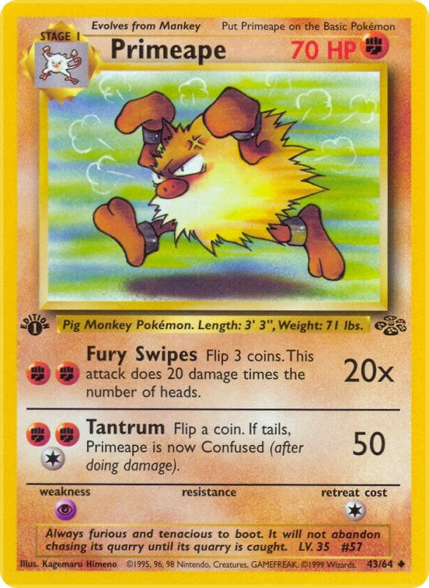 Image for Primeape (43/64) (JU) - Pokemon