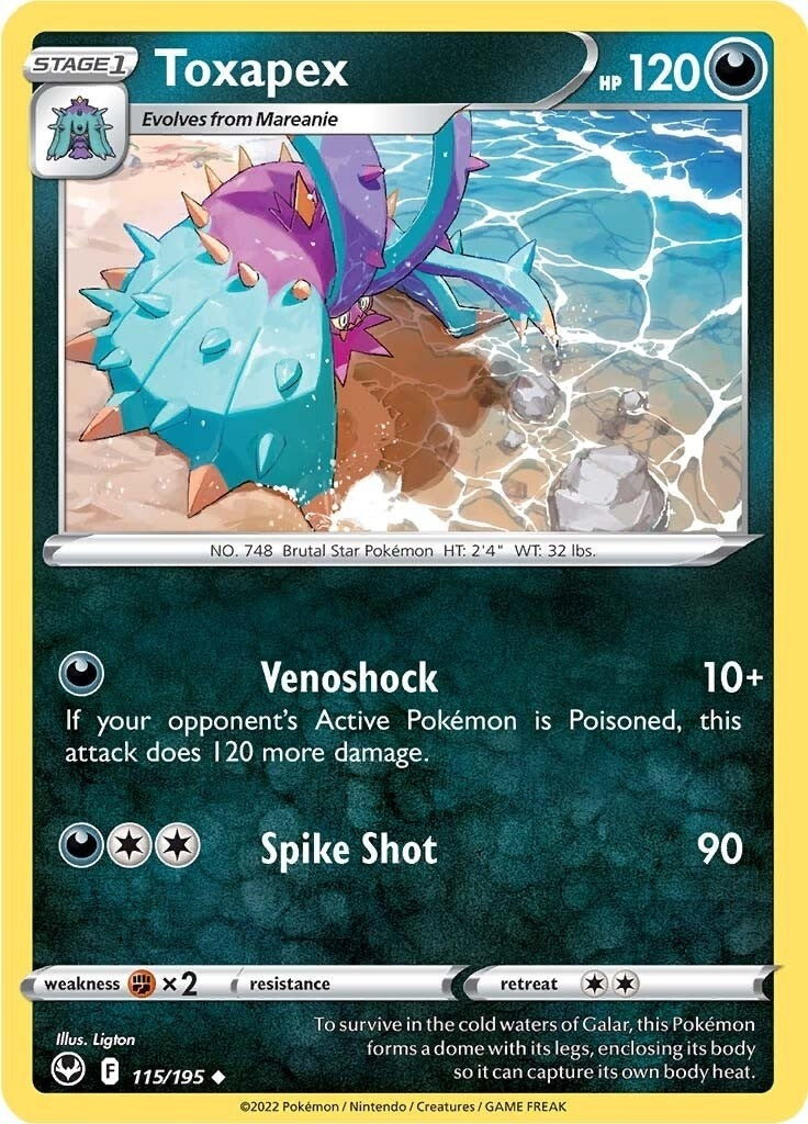 Image for Toxapex (115/195) (SWSH12) - Pokemon
