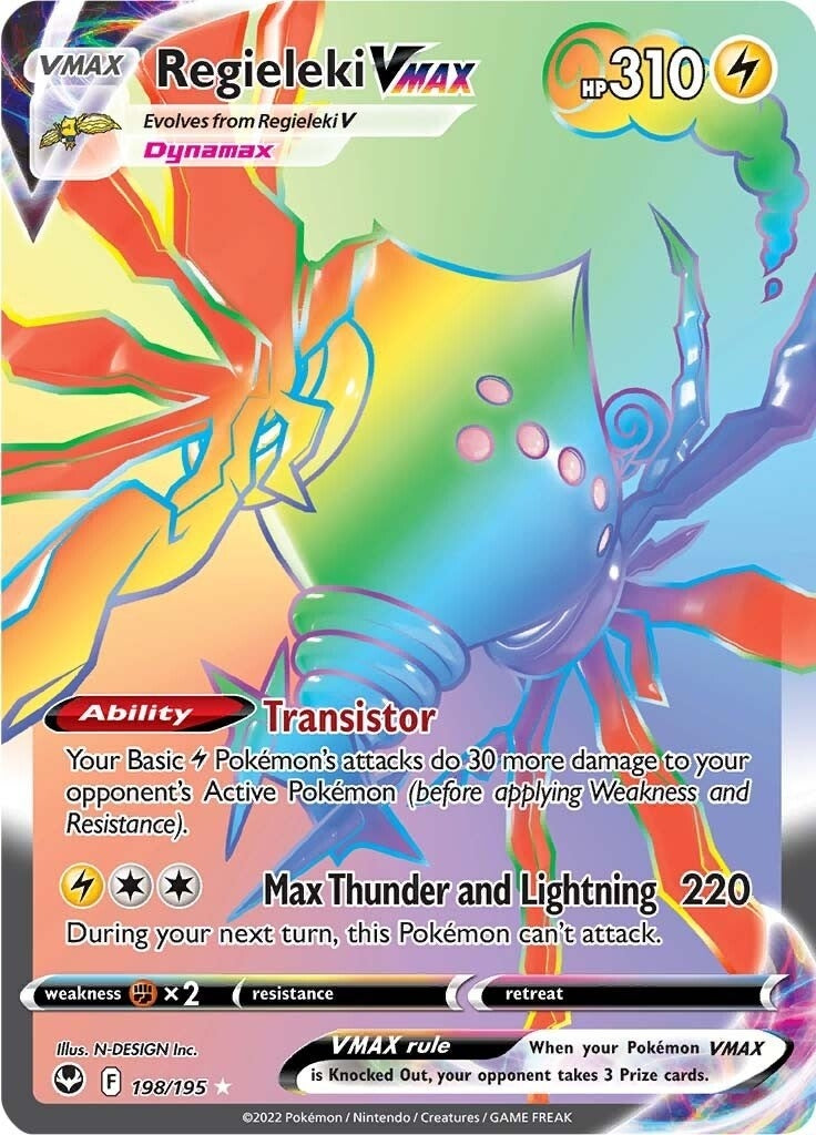 Image for Regieleki VMAX (Secret) (198/195) (SWSH12) - Pokemon