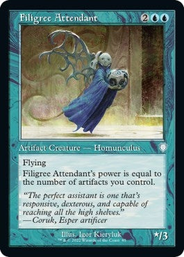 Image for Filigree Attendant (Retro Frame) (85) (The Brothers' War) - Magic: The Gathering