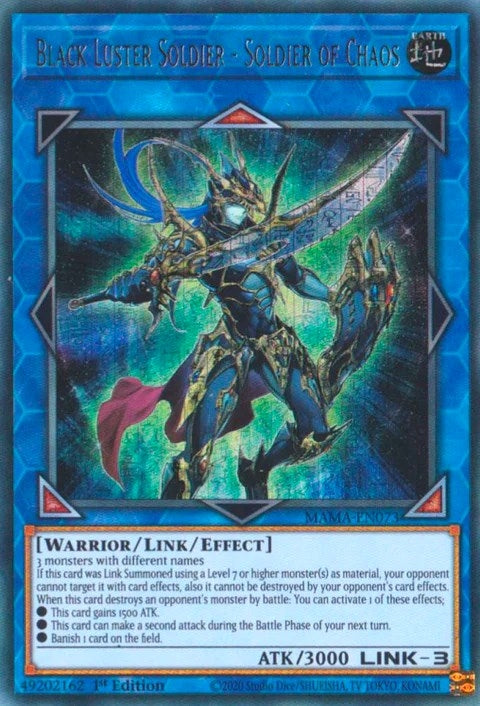 Image for Black Luster Soldier - Soldier of Chaos (Ultra Pharaoh's Rare) (MAMA-EN073) (MAMA) - YuGiOh