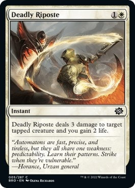 Image for Deadly Riposte (5) (The Brothers' War) - Magic: The Gathering