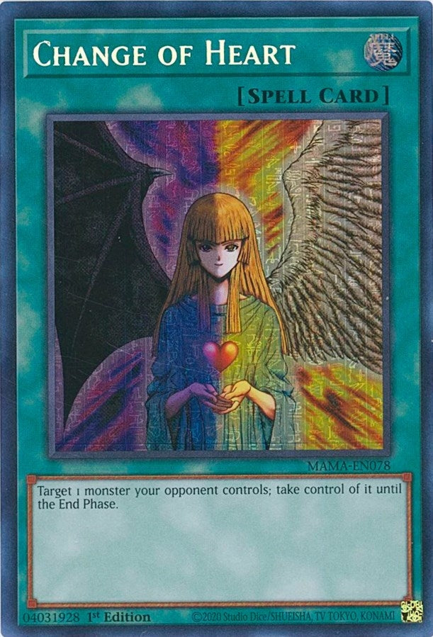 Image for Change of Heart (Secret Pharaoh's Rare) (MAMA-EN078) (MAMA) - YuGiOh