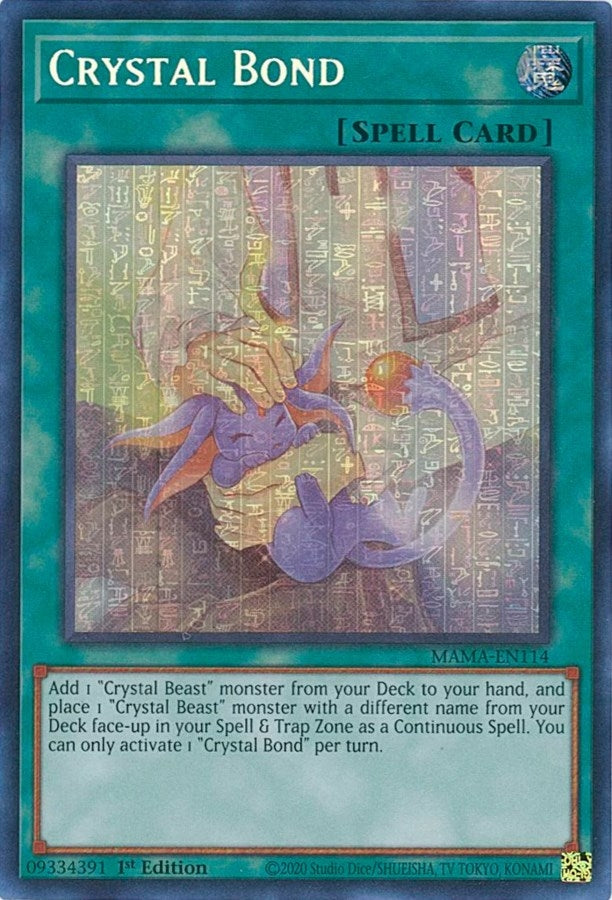 Image for Crystal Bond (Secret Pharaoh's Rare) (MAMA-EN114) (MAMA) - YuGiOh