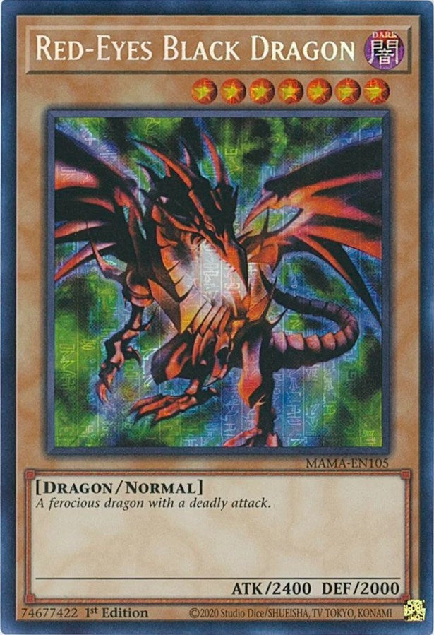 Image for Red-Eyes Black Dragon (Secret Pharaoh's Rare) (MAMA-EN105) (MAMA) - YuGiOh