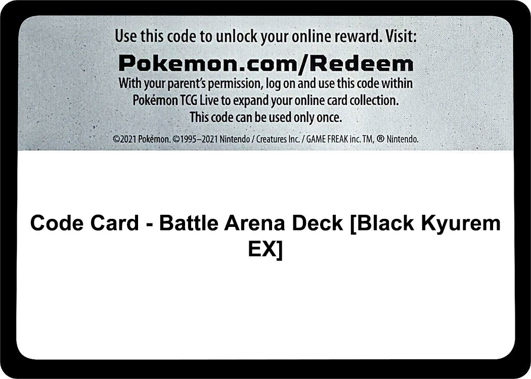 Image for Code Card - Battle Arena Deck [Black Kyurem EX] (SM02) - Pokemon