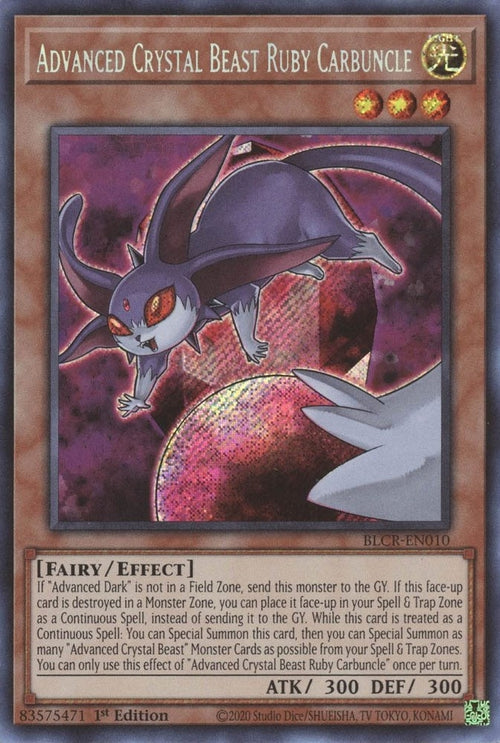 Image for Advanced Crystal Beast Ruby Carbuncle (BLCR-EN010) (BLCR) - YuGiOh