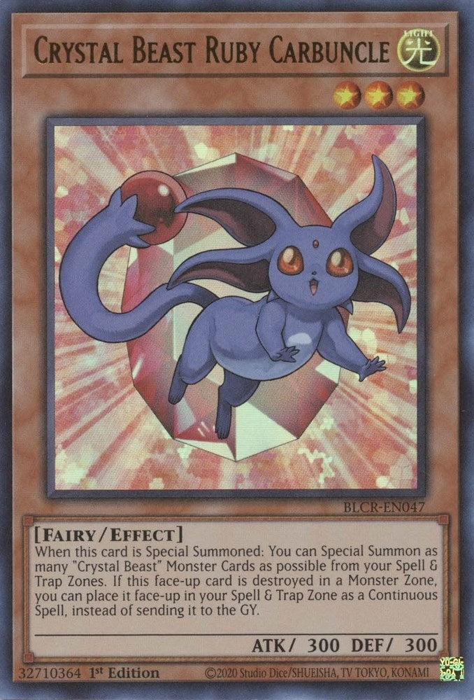 Image for Crystal Beast Ruby Carbuncle (BLCR-EN047) (BLCR) - YuGiOh