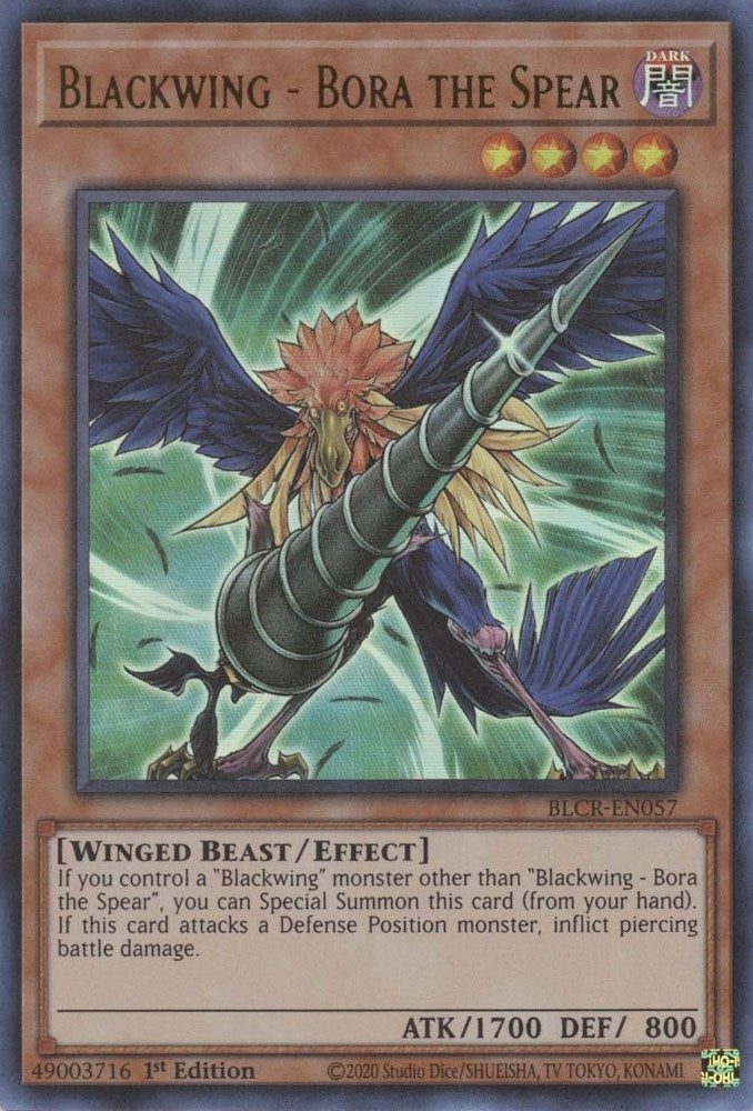 Image for Blackwing - Bora the Spear (BLCR-EN057) (BLCR) - YuGiOh