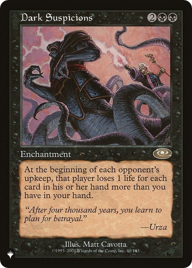 Image for Dark Suspicions (40/143) (The List Reprints) - Magic: The Gathering