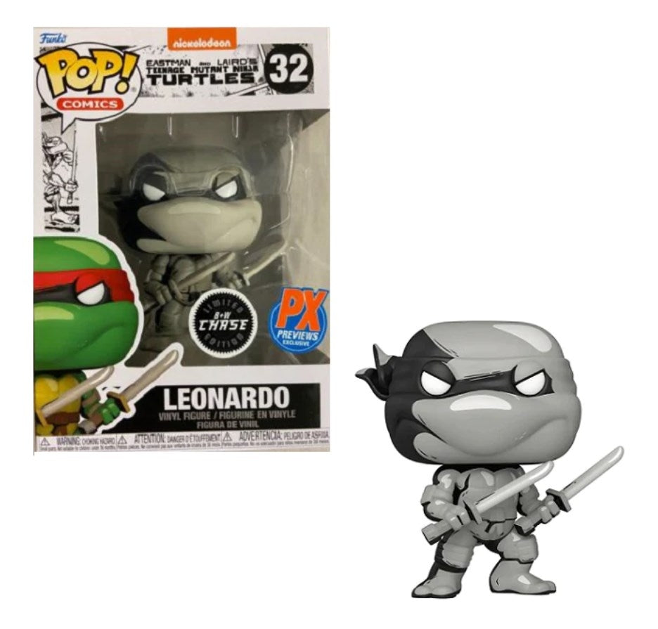 Image for E&L's TMNT: Leonardo (Black and White) - Funko