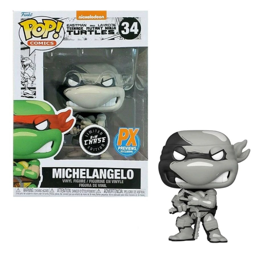 Image for E&L's TMNT: Michelangelo (Black and White) - Funko