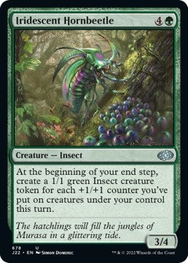 Image for Iridescent Hornbeetle (678) (Jumpstart 2022) - Magic: The Gathering