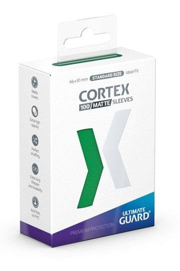 Image for Ultimate Guard Cortex Sleeves Standard Size Matte - Green (100-Pack) - Card Sleeves
