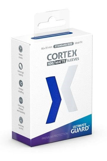 Image for Ultimate Guard Cortex Sleeves Standard Size Matte - Blue (100-Pack) - Card Sleeves
