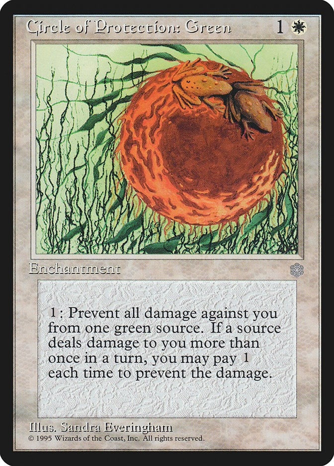 Image for Circle of Protection: Green (Ice Age) - Magic: The Gathering