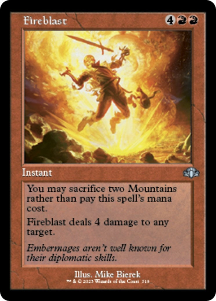 Image for Fireblast (Retro Frame) (319) (Dominaria Remastered) - Magic: The Gathering