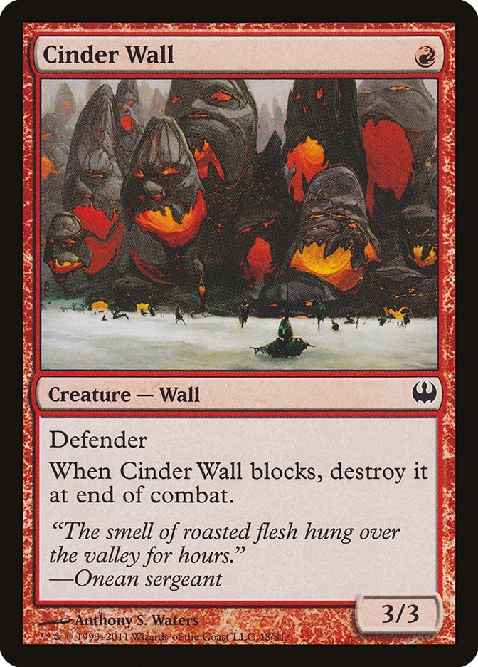 Image for Cinder Wall (48) (Knights vs. Dragons) - Magic: The Gathering