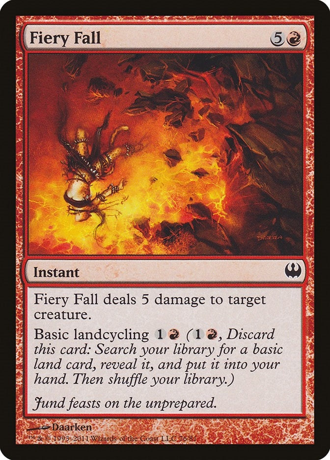Image for Fiery Fall (76) (Knights vs. Dragons) - Magic: The Gathering