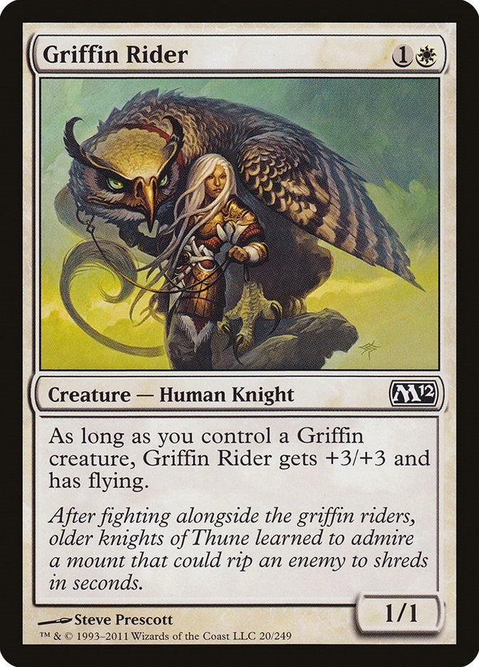 Image for Griffin Rider (20) (Magic 2012 (M12)) - Magic: The Gathering