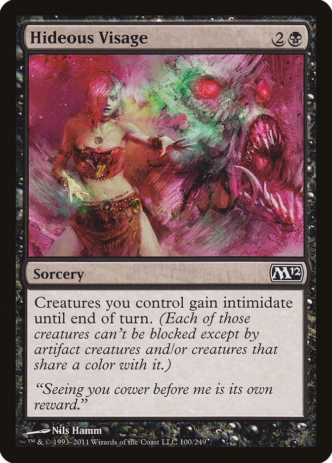 Image for Hideous Visage (100) (Magic 2012 (M12)) - Magic: The Gathering