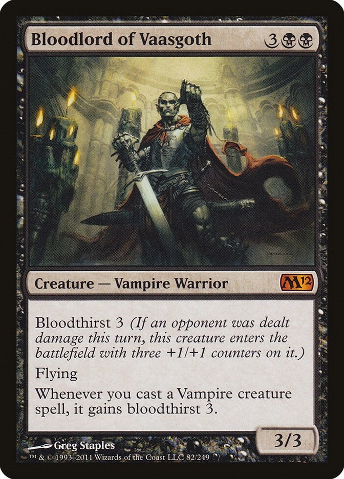 Image for Bloodlord of Vaasgoth (82) (Magic 2012 (M12)) - Magic: The Gathering