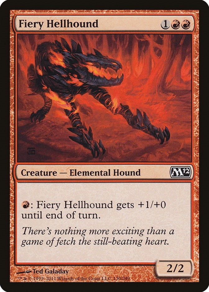 Image for Fiery Hellhound (130) (Magic 2012 (M12)) - Magic: The Gathering