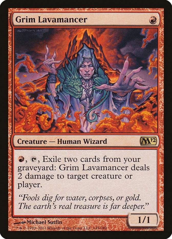 Image for Grim Lavamancer (145) (Magic 2012 (M12)) - Magic: The Gathering