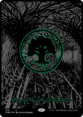 Image for Forest (Phyrexian) - Full Art (Oil Slick Raised Foil) (369) (Phyrexia: All Will Be One) - Magic: The Gathering