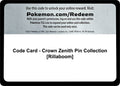 Image for Code Card - Crown Zenith Pin Collection [Rillaboom] (CRZ) - Pokemon
