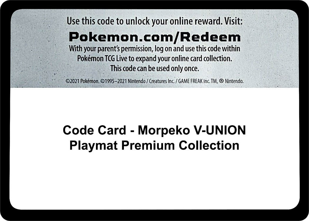 Image for Code Card - Morpeko V-UNION Playmat Premium Collection (CRZ) - Pokemon