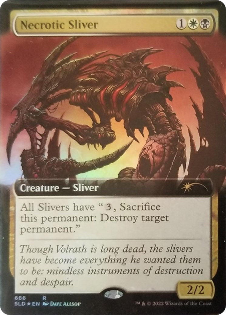 Image for Necrotic Sliver (Extended Art) (666) (Secret Lair Drop Series) - Magic: The Gathering