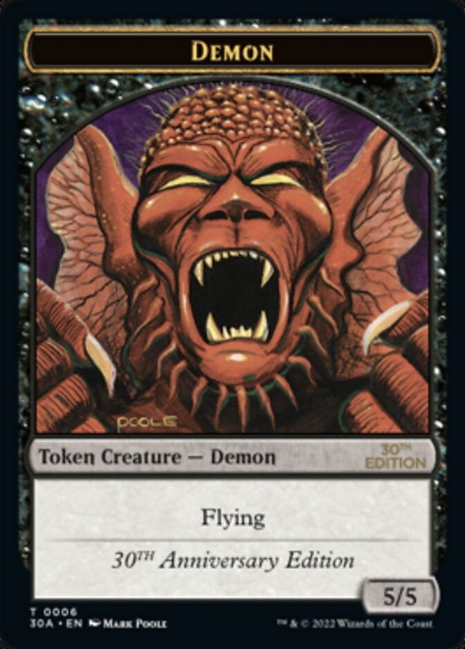 Image for Demon Token (6) (30th Anniversary Edition) - Magic: The Gathering