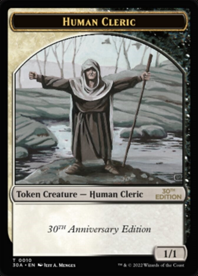 Image for Human Cleric Token (10) (30th Anniversary Edition) - Magic: The Gathering