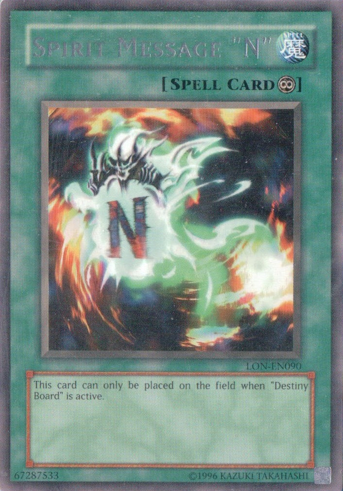 Image for Spirit Message "N" (LON-EN090) (LON-EN) - YuGiOh