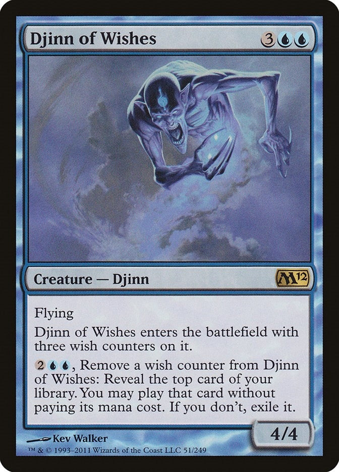 Image for Djinn of Wishes (51) (Magic 2012 (M12)) - Magic: The Gathering