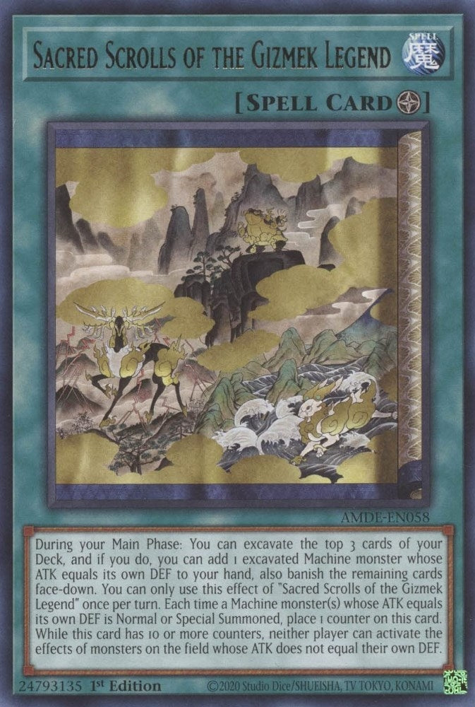 Image for Sacred Scrolls of the Gizmek Legend (AMDE-EN058) (AMDE) - YuGiOh