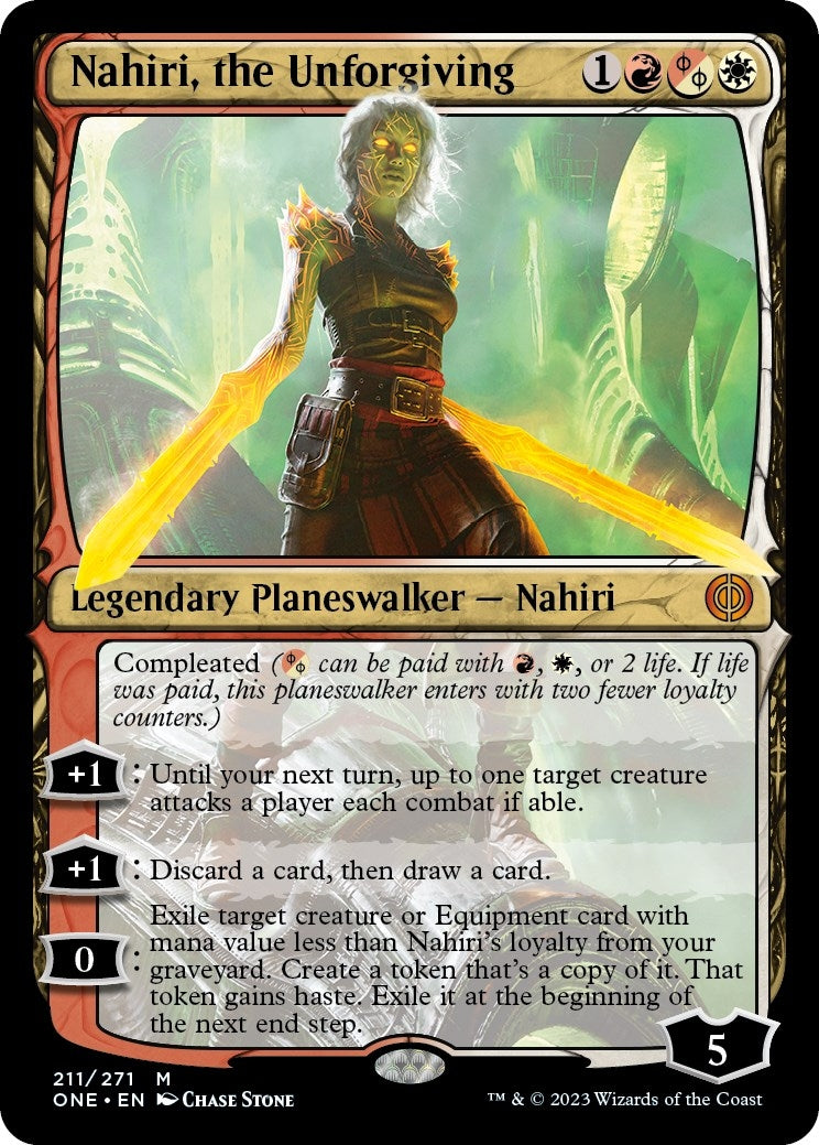 Image for Nahiri, the Unforgiving (211) (Phyrexia: All Will Be One) - Magic: The Gathering